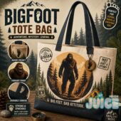 Bigfoot Legendary Forest Adventure Tote Bag Back to School Gift