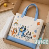 Bluey Playful Characters Back to School Tote Bag