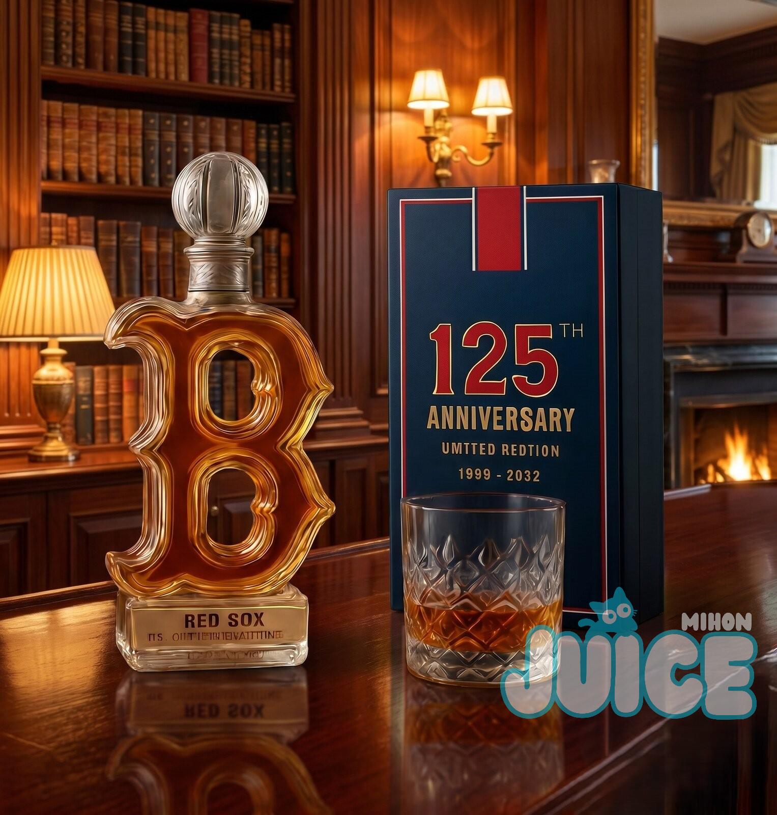 Boston Red Sox 125th Anniversary Whiskey Decanter - Front View