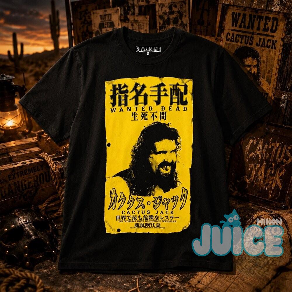 Jamie Hayter Cactus Jack Wanted Dead Japanese T-Shirt - Detail View