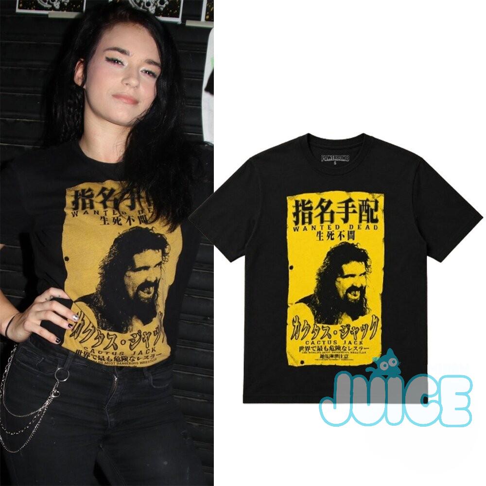 Jamie Hayter Cactus Jack Wanted Dead Japanese T-Shirt - Front View
