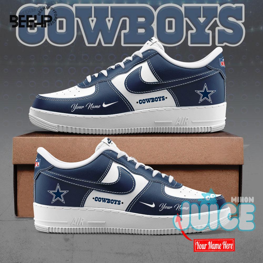 Dallas Cowboys Custom AF1 Sneakers - Front View