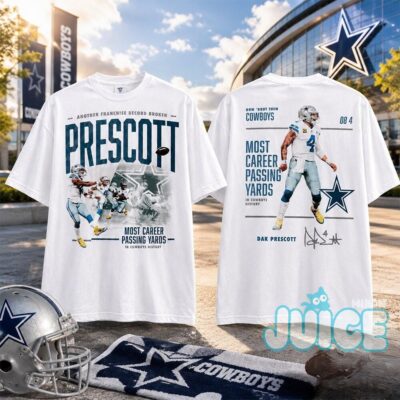 Dak Prescott Most Career Passing Yards Dallas Cowboys T-Shirt