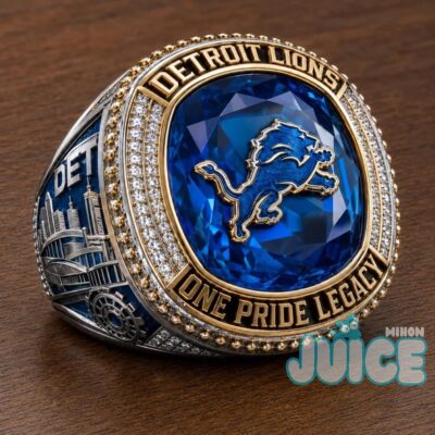 Detroit Lions Honolulu Blue Gold Legacy Ring