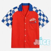DSMUSA Checkered Shoulder Bowling Shirt