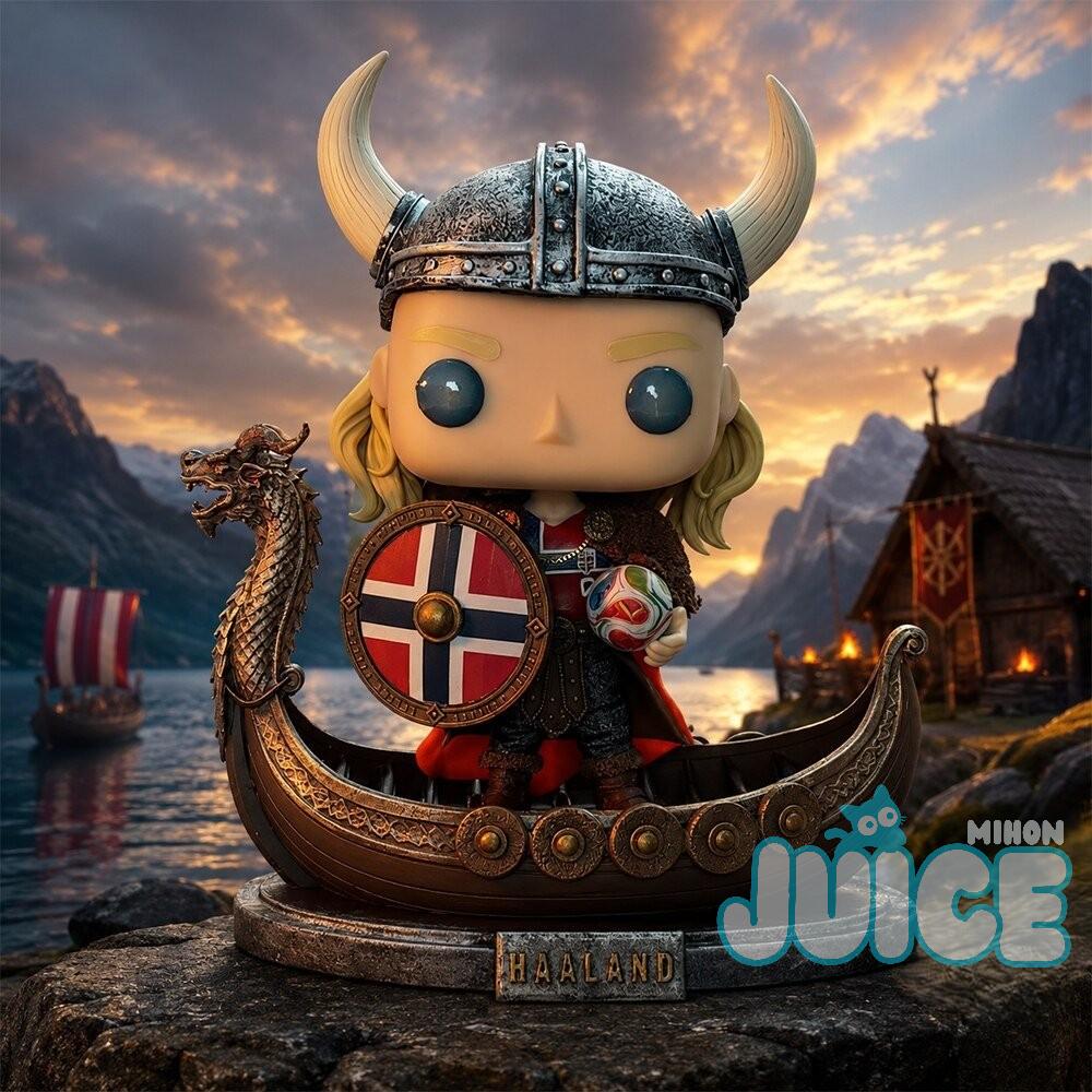 Erling Haaland Norway Viking Pop Figure - Front View