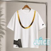 Gold Chain and Gun Graphic T-Shirt
