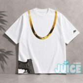 Gold Chain and Gun Graphic T-Shirt