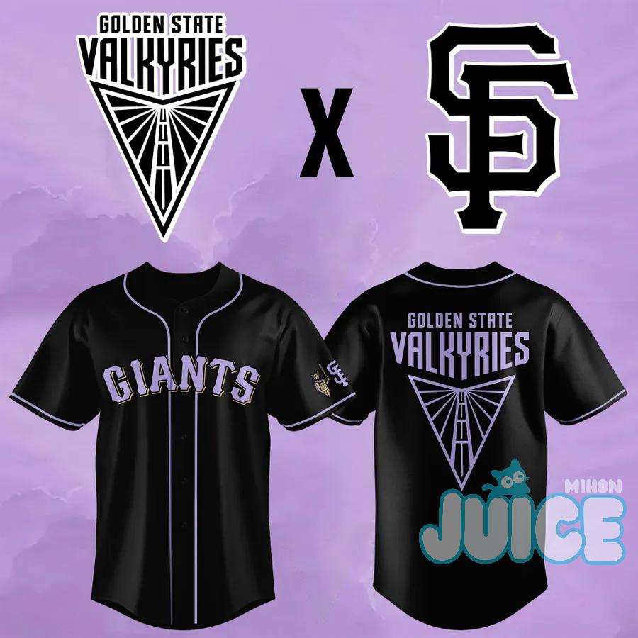 Golden State Valkyries San Francisco Giants Fusion Baseball Jersey - Front View