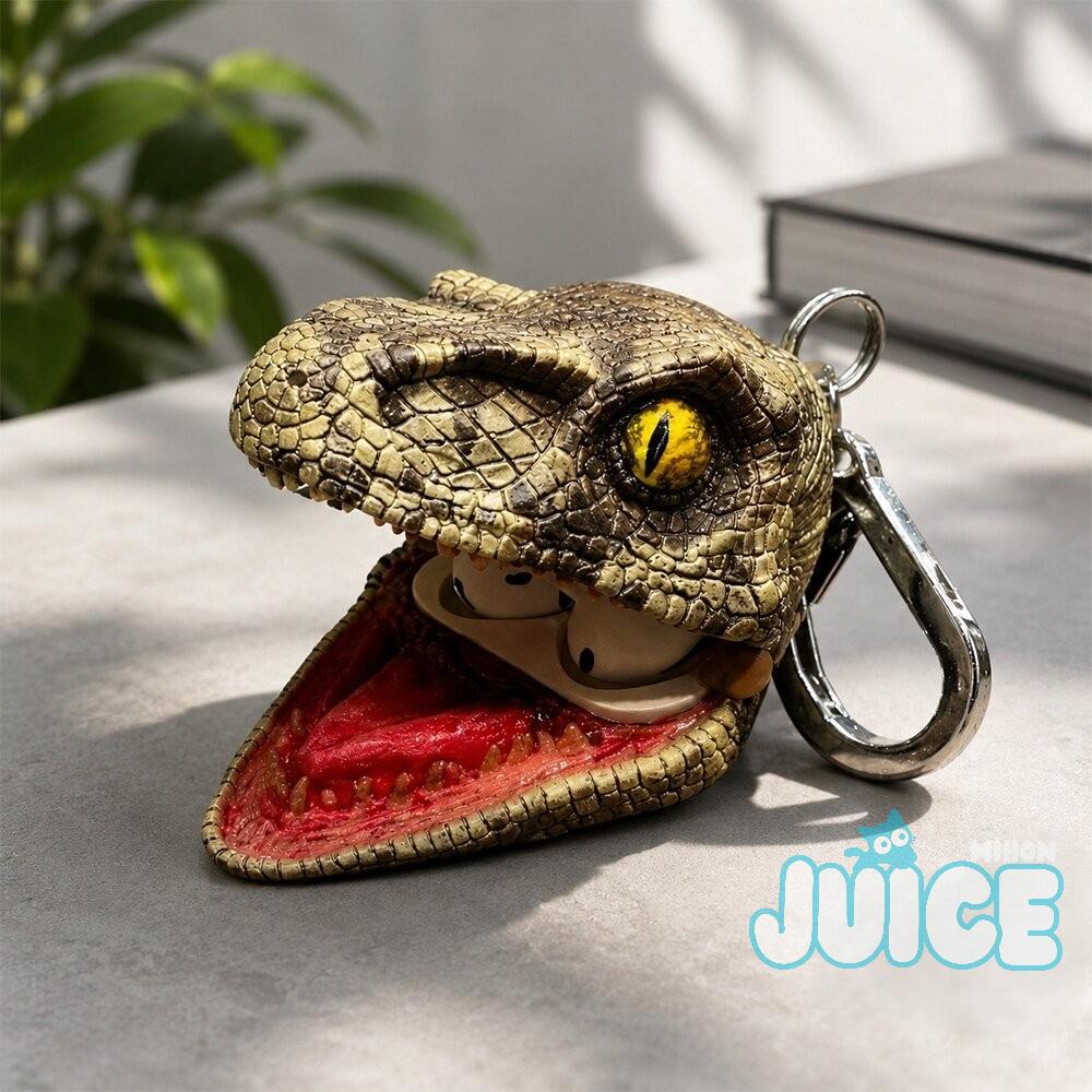 Jurassic Park Velociraptor Head AirPods Case - Front View