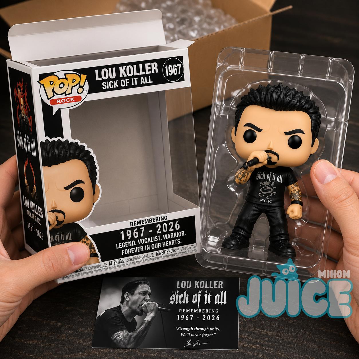 Lou Koller Sick of It All Memorial Pop Figure - Detail View