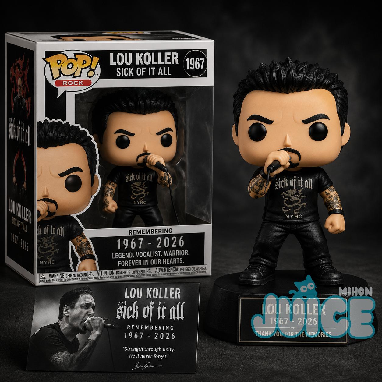 Lou Koller Sick of It All Memorial Pop Figure - Front View