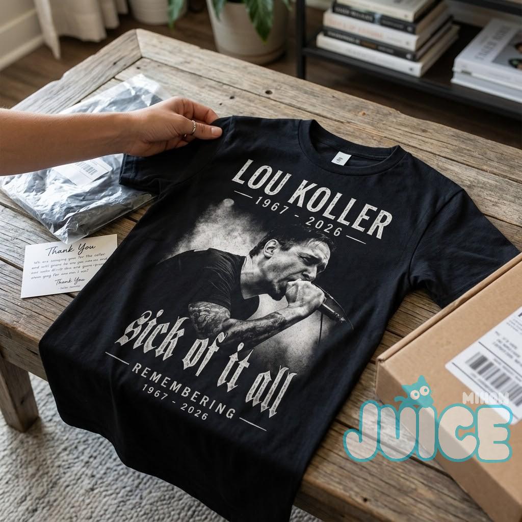 Lou Koller Sick of It All 1967-2026 Memorial T-Shirt Lou Koller Sick of It All 1967-2026 Memorial T-Shirt