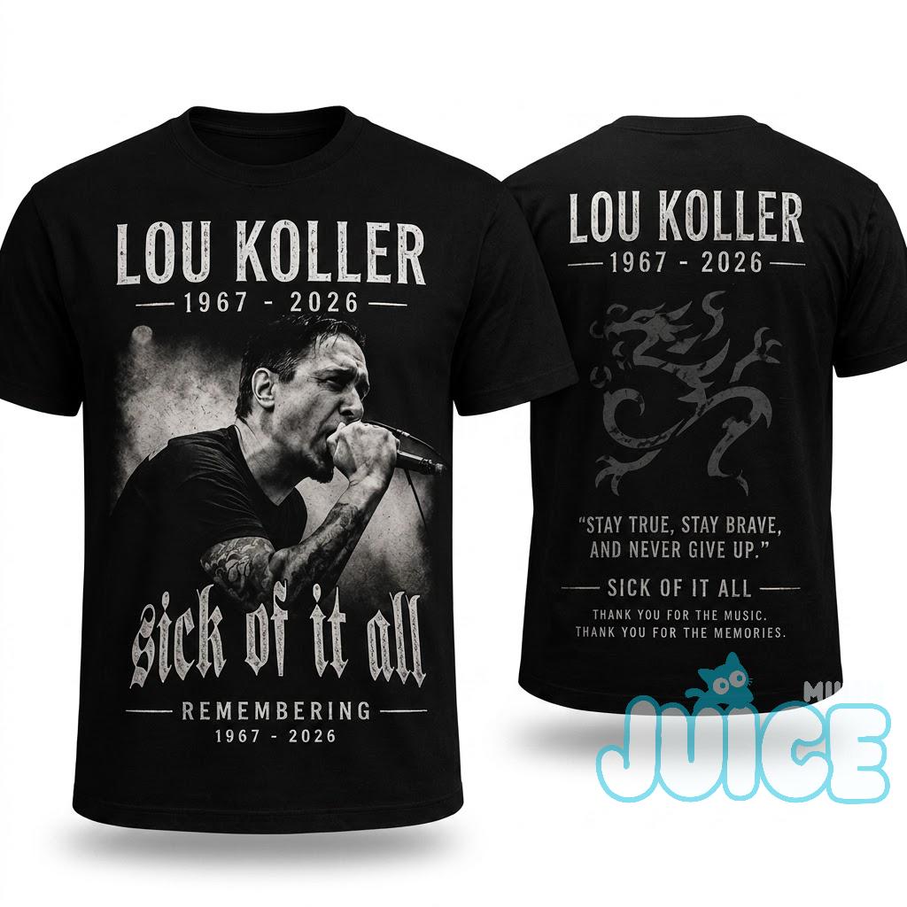 Lou Koller Sick of It All 1967-2026 Memorial T-Shirt Lou Koller Sick of It All 1967-2026 Memorial T-Shirt