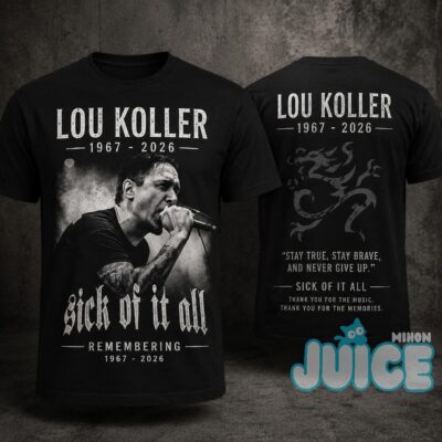 Lou Koller Sick of It All 1967-2026 Memorial T-Shirt Lou Koller Sick of It All 1967-2026 Memorial T-Shirt