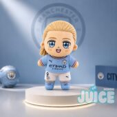Manchester City FC Erling Haaland Number 9 Anime Chibi Plush Toy