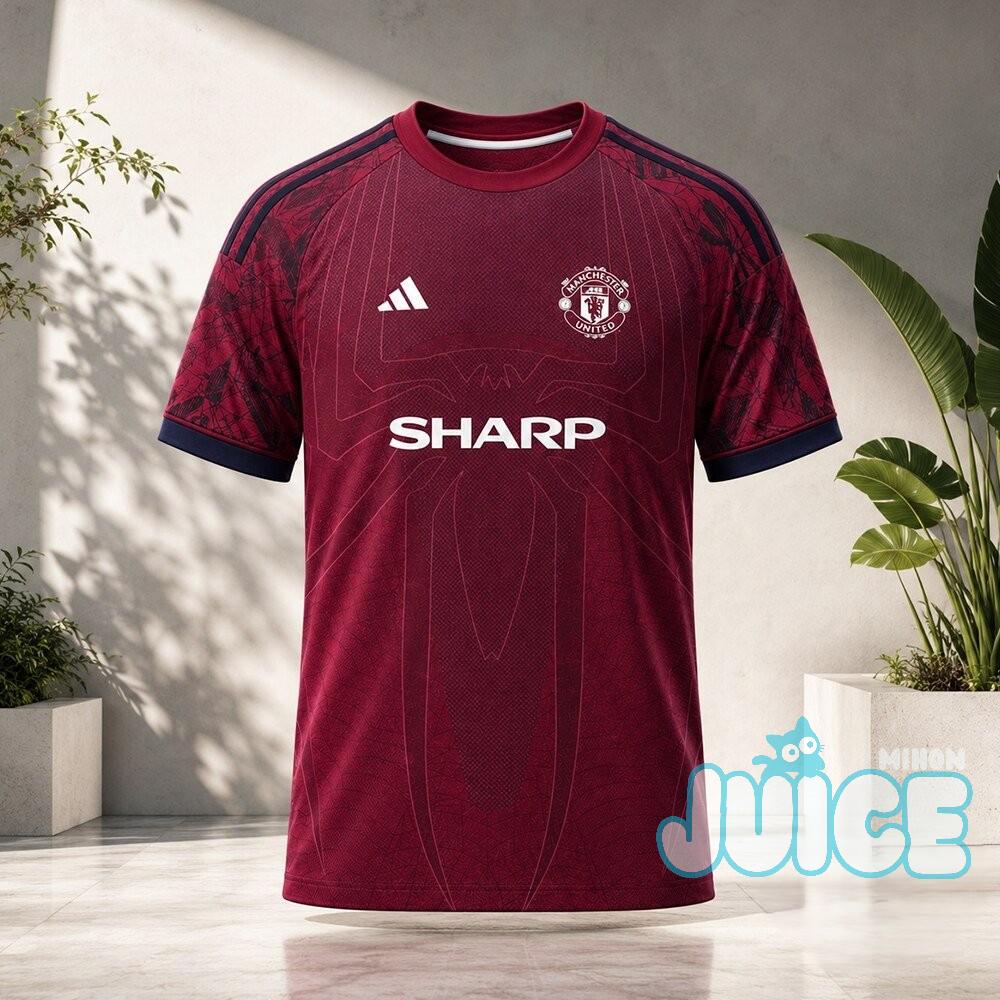 Manchester United Spider-Man Crossover Design Jersey - Detail View