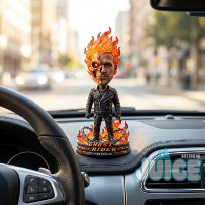 Ryan Gosling Ghost Rider Flame Skull Concept Bobblehead
