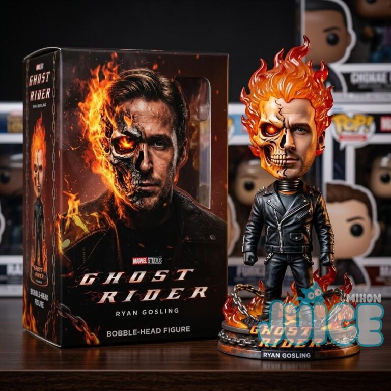 Ryan Gosling Ghost Rider Flame Skull Concept Bobblehead