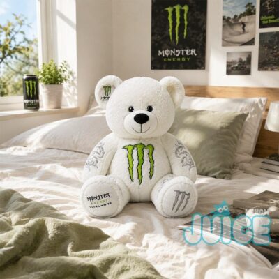 Bear Monster Energy White Ultra Plush Toy