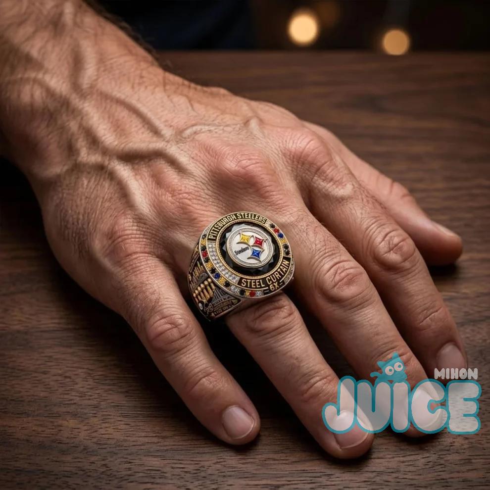 Pittsburgh Steelers Steel Curtain Six-Time Champions Ring Pittsburgh Steelers Steel Curtain Six-Time Champions Ring