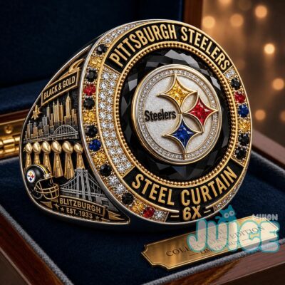 Pittsburgh Steelers Steel Curtain Six-Time Champions Ring Pittsburgh Steelers Steel Curtain Six-Time Champions Ring