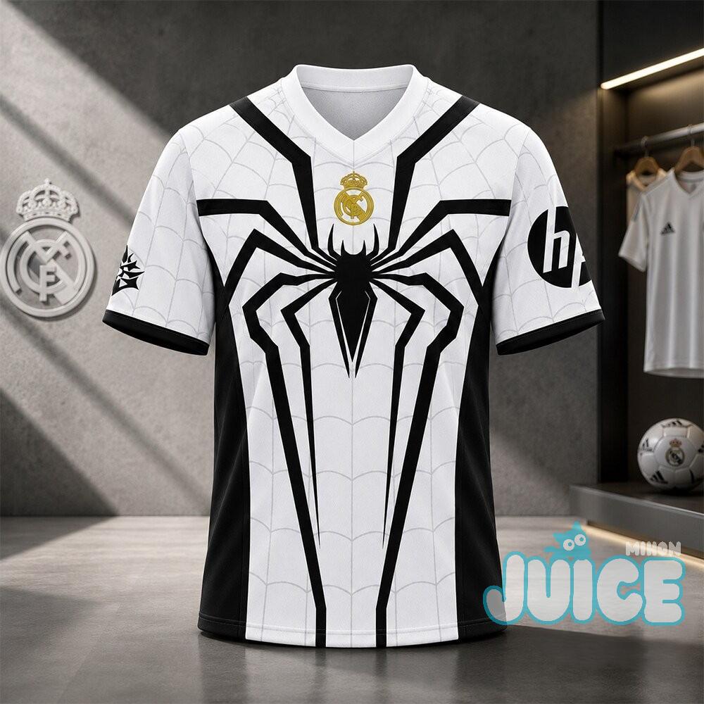 Real Madrid Spider-Man Venom Crossover T-Shirt - Detail View