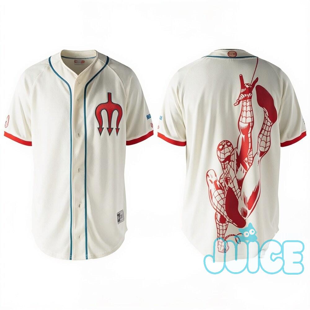 Diablos Rojos del México Spider-Man Baseball Jersey Diablos Rojos del México Spider-Man Baseball Jersey