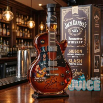 Jack Daniels Slash Edition Guitar Whiskey Bottle