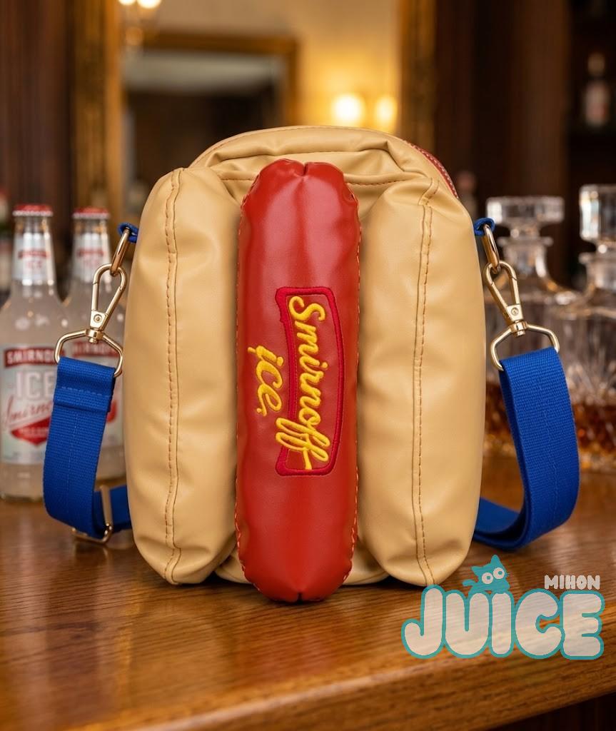 Smirnoff Hot Dog Ice Bottle Crossbody Bag - Front View