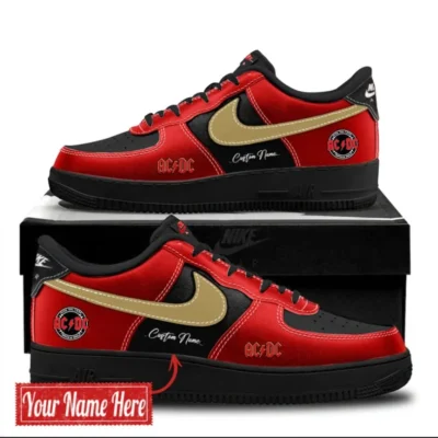 AC/DC For Those About To Rock We Salute You Personalized Custom Name Nike Air Force 1 Sneakers