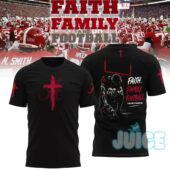 Alabama Crimson Tide Faith Family Football Cross T-Shirt