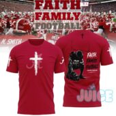 Alabama Crimson Tide Faith Family Football Cross T-Shirt
