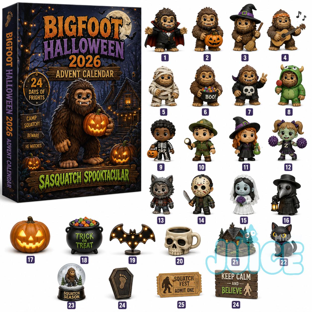 Bigfoot Halloween 2026 Advent Calendar - Front View