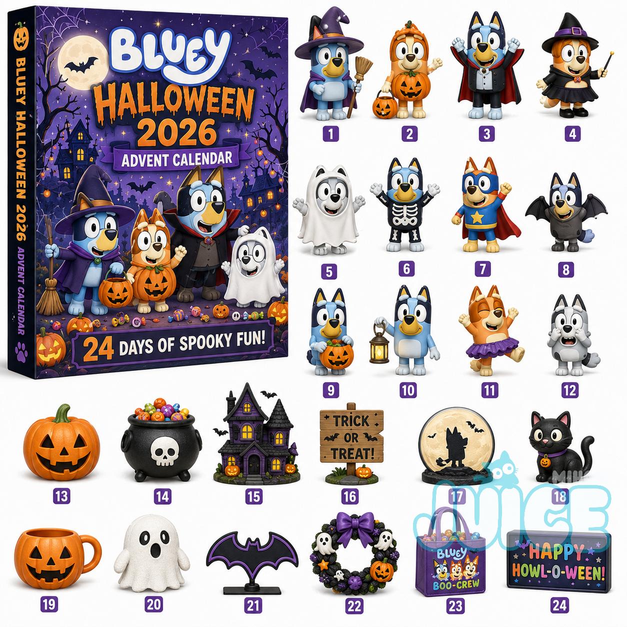 Bluey Halloween 2026 Advent Calendar - Front View