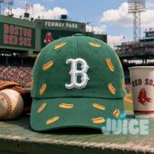 Boston Red Sox Hot Dog Pattern Baseball Cap