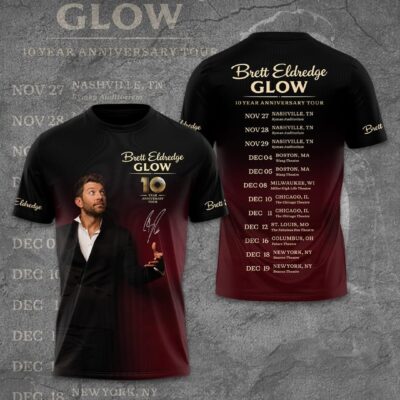 Brett Eldredge Glow 10 Year Anniversary Tour T-Shirt