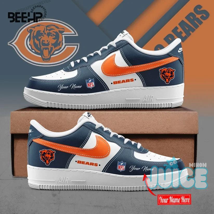 Chicago Bears Custom Fan Sneakers - Front View