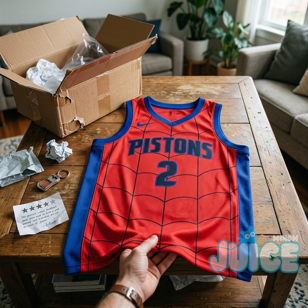 Cade Cunningham Detroit Pistons Spider-Man Jersey - Detail View