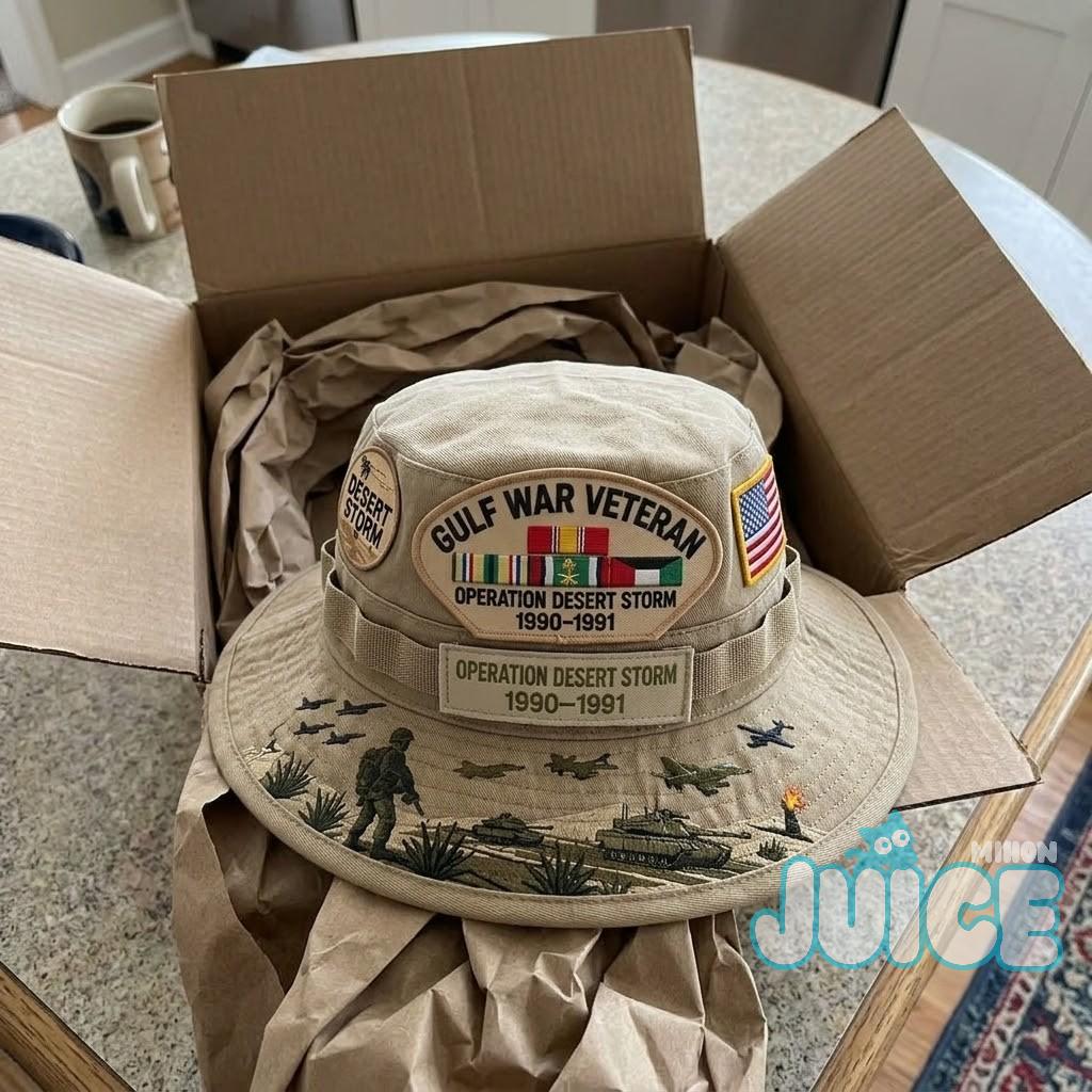 Gulf War Veteran Operation Desert Storm 1990–1991 Bucket Hat Gulf War Veteran Operation Desert Storm 1990–1991 Bucket Hat