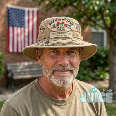 Gulf War Veteran Operation Desert Storm 1990–1991 Bucket Hat
