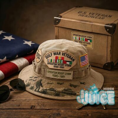 Gulf War Veteran Operation Desert Storm 1990–1991 Bucket Hat Gulf War Veteran Operation Desert Storm 1990–1991 Bucket Hat
