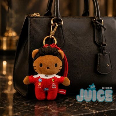 Hello Kitty Scuderia Ferrari F1 Suit Plush Keychain