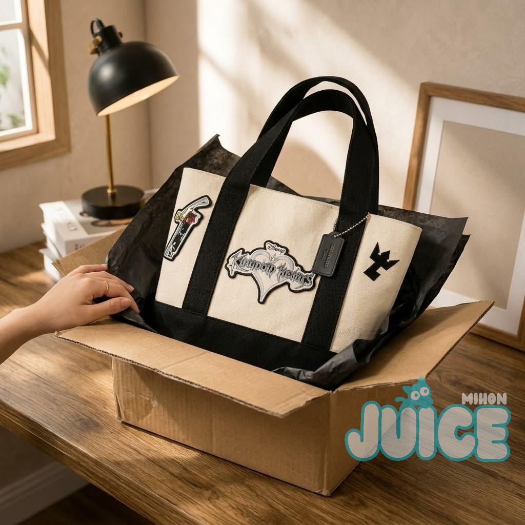 Kingdom Hearts Patch Canvas Tote Bag - Detail View
