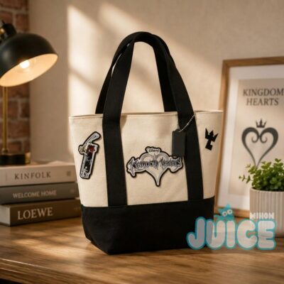 Kingdom Hearts Patch Canvas Tote Bag Kingdom Hearts Patch Canvas Tote Bag