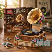 Master Builder Kits Classic Vinyl Phonograph Collector's Edition Melodies Memories Building Block Brick Set