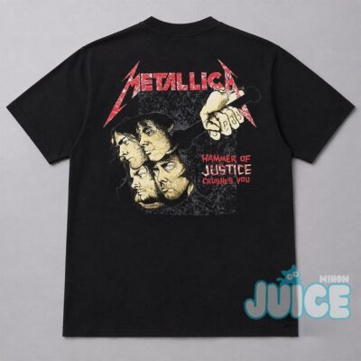 Metallica And Justice For All Hammer Of Justice Crushes You T-Shirt Metallica And Justice For All Hammer Of Justice Crushes You T-Shirt