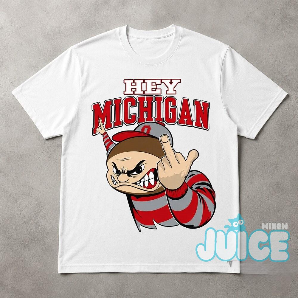 Michigan Wolverines Middle Finger Gesture T-Shirt - Detail View