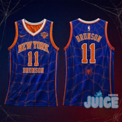 Jalen Brunson #11 New York Knicks Spider-Man Basketball Jersey