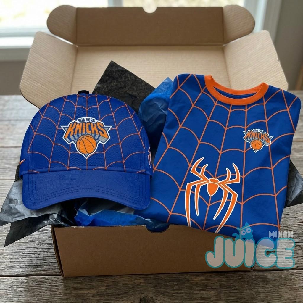 New York Knicks Spider-Man Brand New Day Crossover T-Shirt New York Knicks Spider-Man Brand New Day Crossover T-Shirt